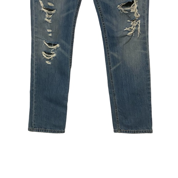 Levi’s Men’s 511 Slim Fit Distressed Jeans Blue - Picture 3 of 12